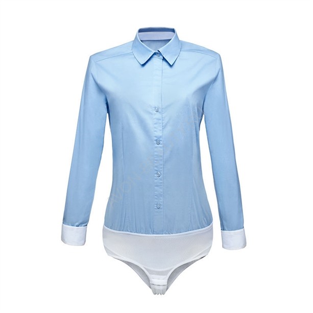 Блузка-боди &quot;Изящный силуэт&quot;, голубая размер 48-50 Незаменимый вариант для брюк или юбки. Удобная застежка, незаметные под одеждой швы. Представлена в 4-х размерах: 40-42, 44-46, 48-50 и 52-54.