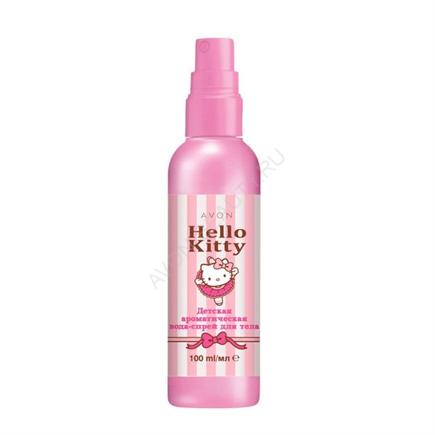 Детская ароматическая вода-спрей для тела Avon Hello Kitty, 100 мл Детская ароматическая вода-спрей для тела Avon Hello Kitty с ярким цветочно-фруктовым ароматом для твоей маленькой принцессы.