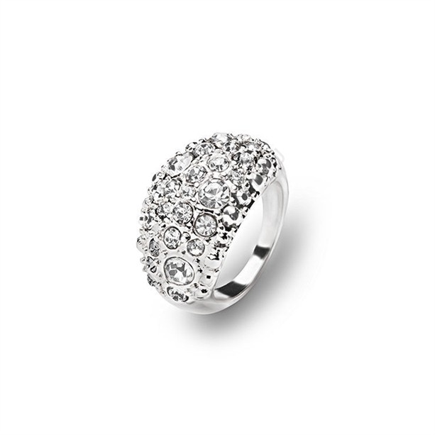 Кольцо &quot;Бейли&quot; размер 6 (16-16,5 мм) Посеребренное кольцо "Бэйли" овальной формы, усыпанное стразами. Кольцо представлено в 3 размерах: 16-16,5, 17,5-18 и 19-19,5. Произведено в Китае.
