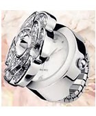 Женские кварцевые часы-кольцо "Цветочное искушение"