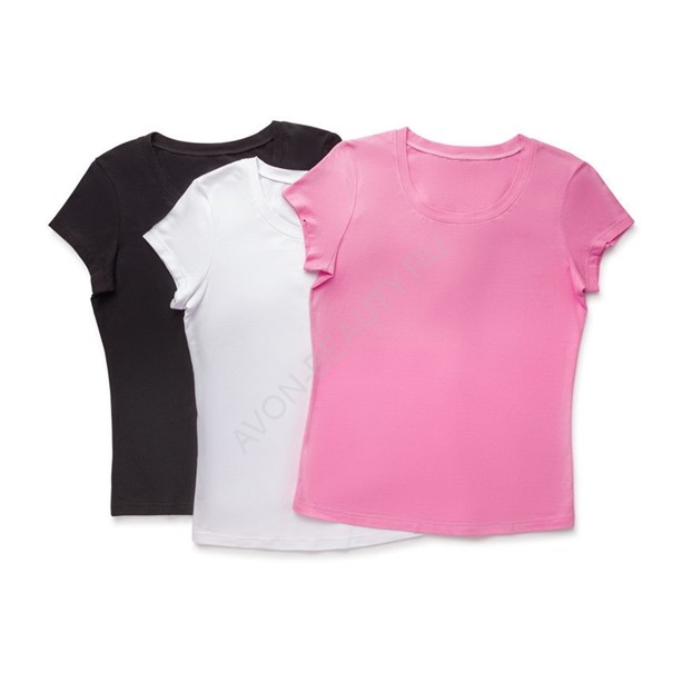 Женская футболка розовая, размер 40-42 57935 Женская футболка приталенного силуэта представлена в трех цветах: белый, розовый и черный.Материалы: 93% хлопок, 7% эластан.Длина (по спинке) для размера 44-46: около 60,5 см.