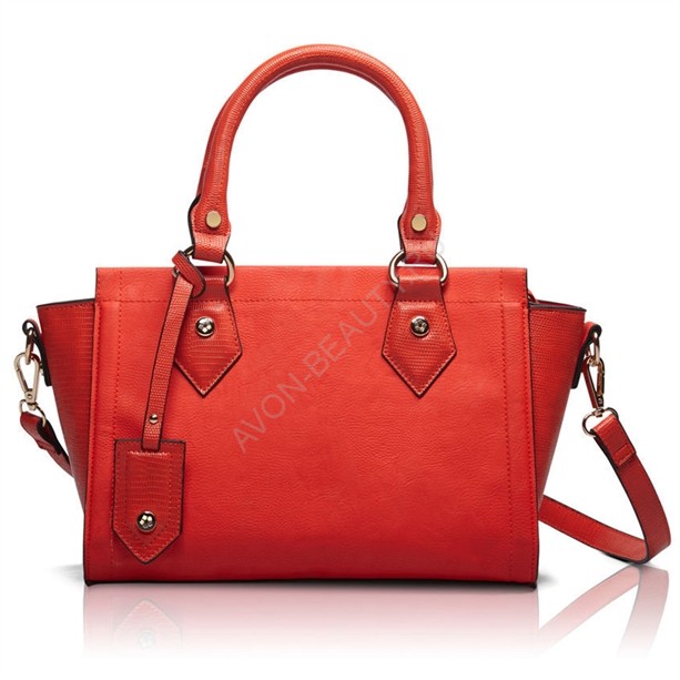Женская сумка &quot;Кику&quot; Женская сумка, созданная в сотрудничестве с Кензо Такадой эксклюзивно для AVON! Выполнена в ультрамодном цвете "красный апельсин", подкладка выполнена в принте, разработанном Кензо Такадой.