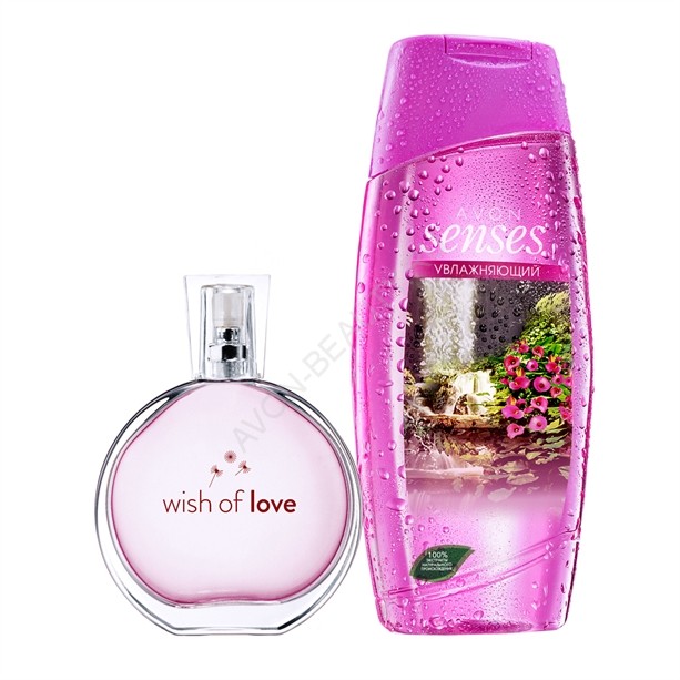 Набор Wish of Love ЦВЕТОЧНО-ФРУКТОВЫЙ АРОМАТ (цветущая вишня, розовая гортензия, сладкая ваниль).